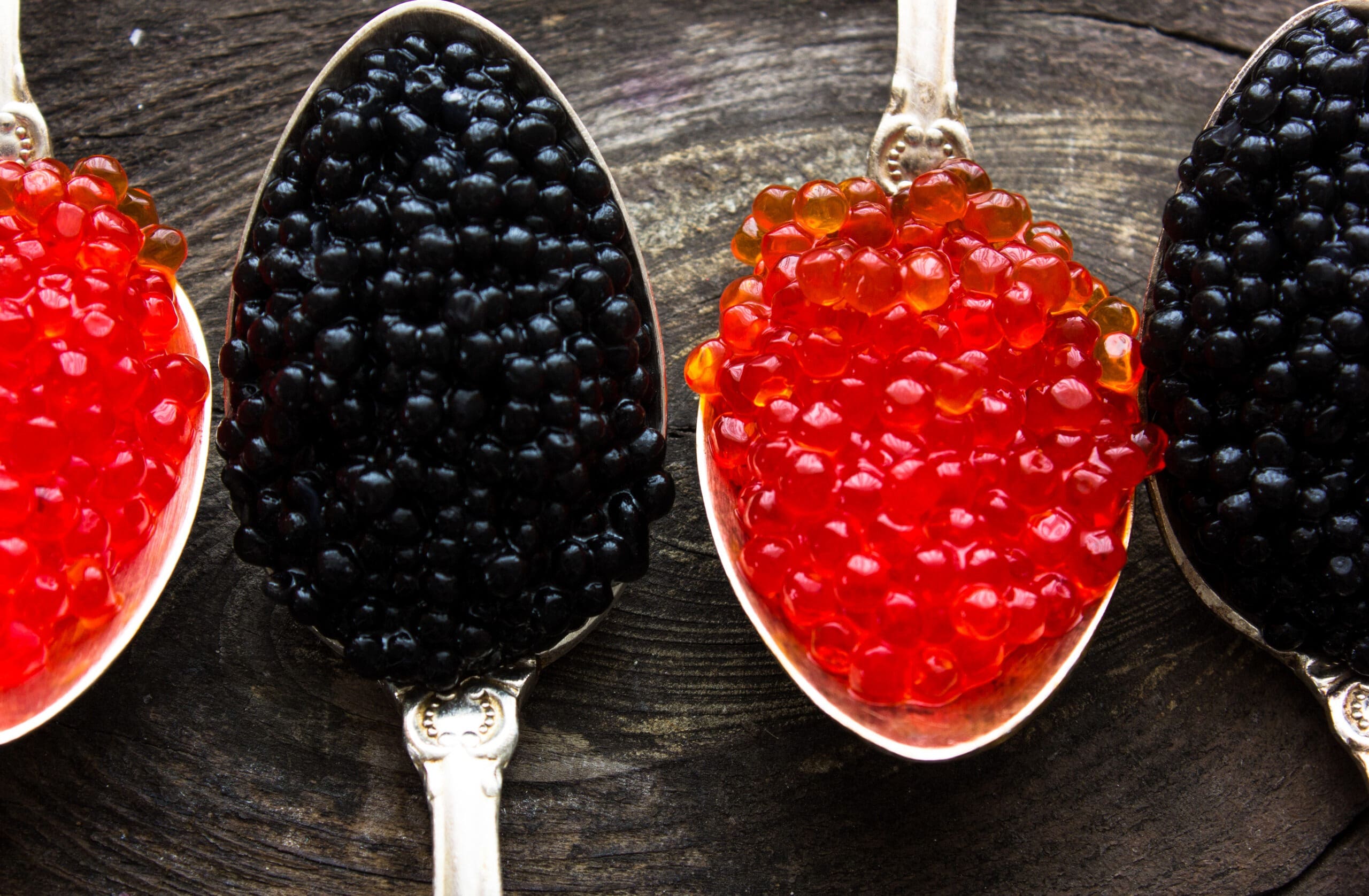 tablespoons of caviar and roe