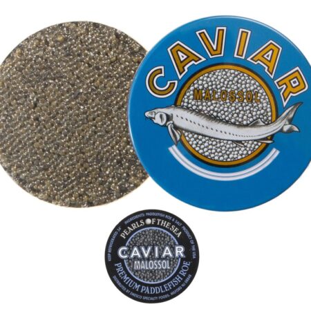 tin of paddlefish caviar